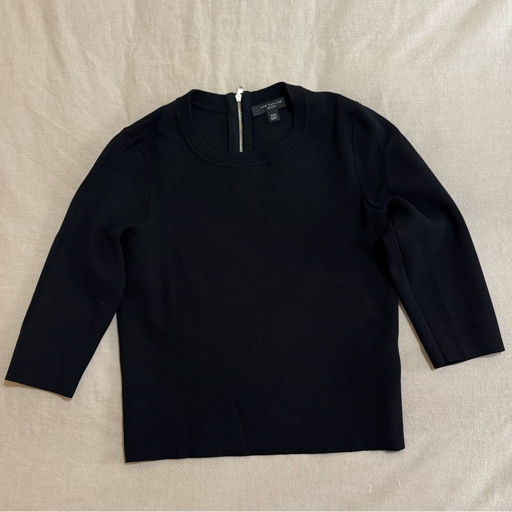 Ann Taylor Black Long Sleeve Top